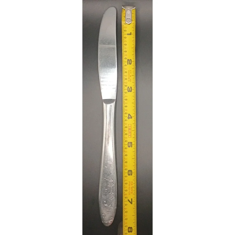 Floral Handle (Stainless Steel) Dinner Knife, 7.5 in - 1 piece